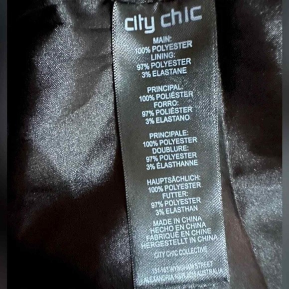 City Chic Entwine black maxi formal party cocktail dress plus size small 20 New‎ - Picture 12 of 13